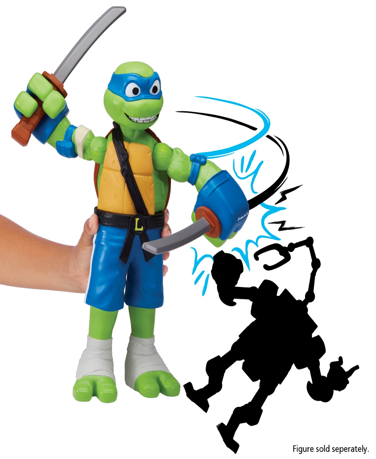 Teenage Mutant Ninja Turtles Giant Roll N Punch Leonardo Action Figure Toy In No Color