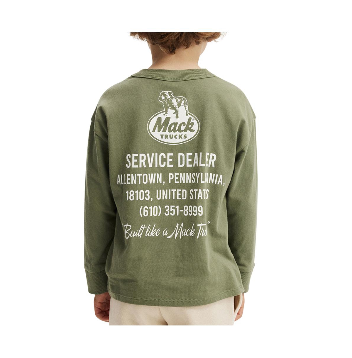 Cotton On Boys License Long Sleeve Tee -/mack trucks