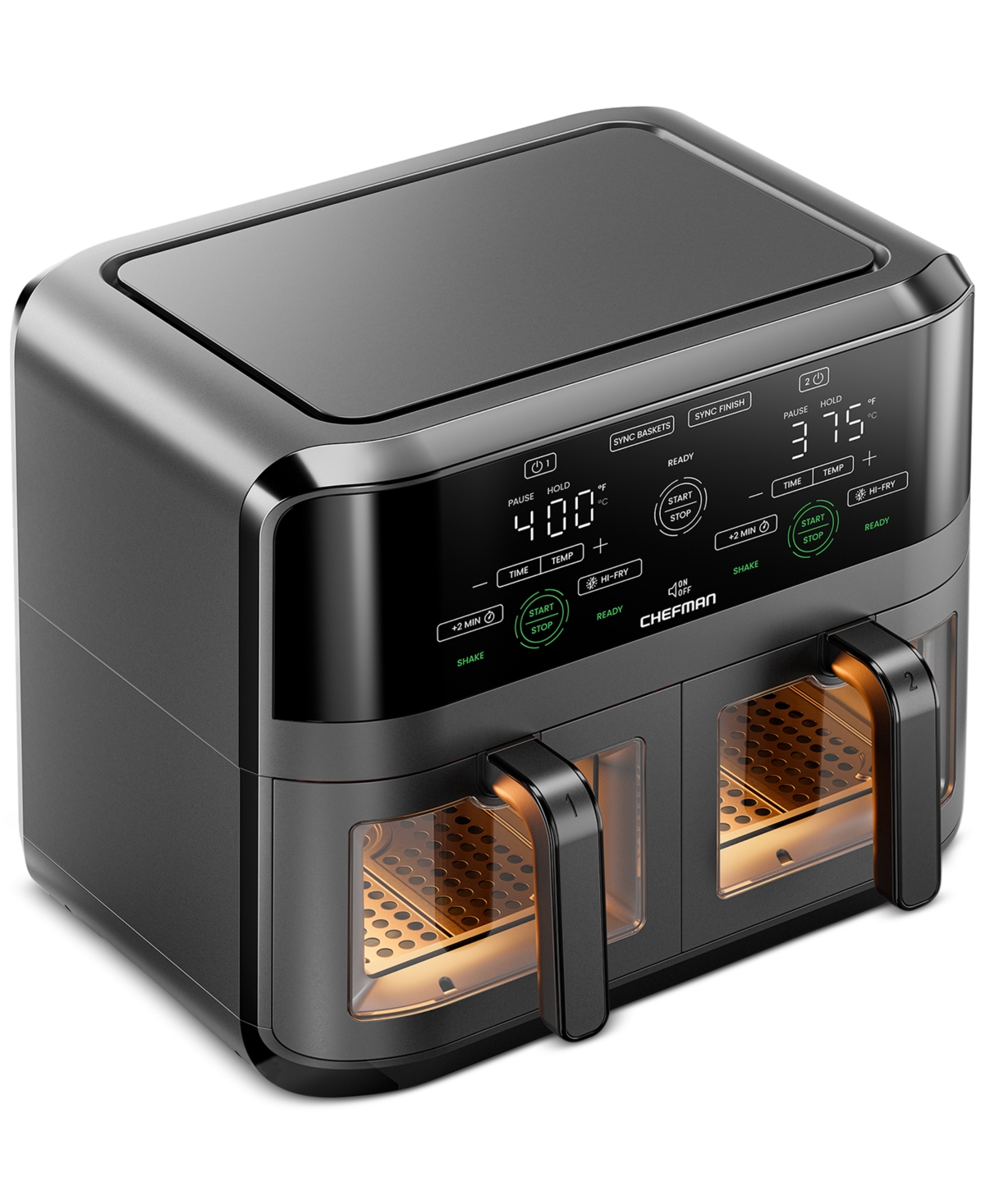 Chefman 6-Qt. Digital Dual-Cooking Double-Basket Air Fryer