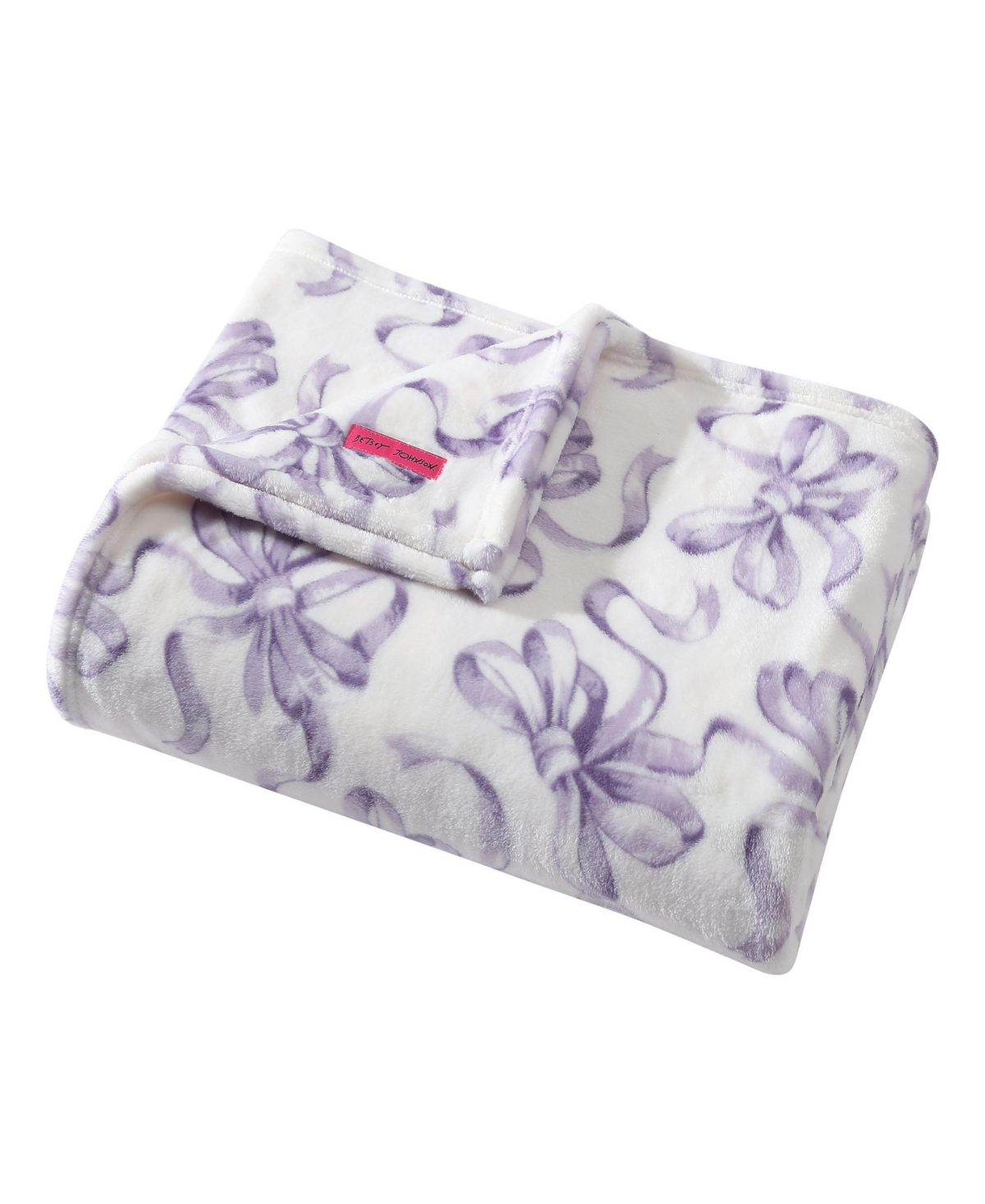 BETSEY JOHNSON BALLET BOWS ULTRA SOFT PLUSH FLEECE BLANKET, TWIN 