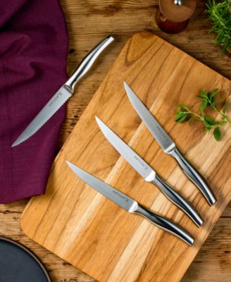X 4-Piece Stainless Steel 5" Steak Knife Set