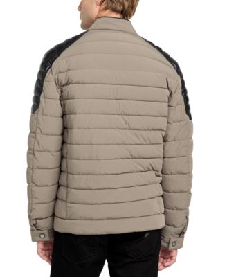 Men's Lightweight Quilted Jacket with Moto Detail