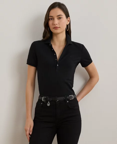 Petite Stretch Polo - Polo Black