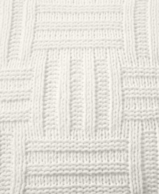 Chain Basket Knit Decorative Pillow, 20" x 20"