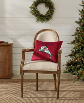 Holiday Marlin Velvet Decorative Pillow, 15&amp;quot; x 20&amp;quot;