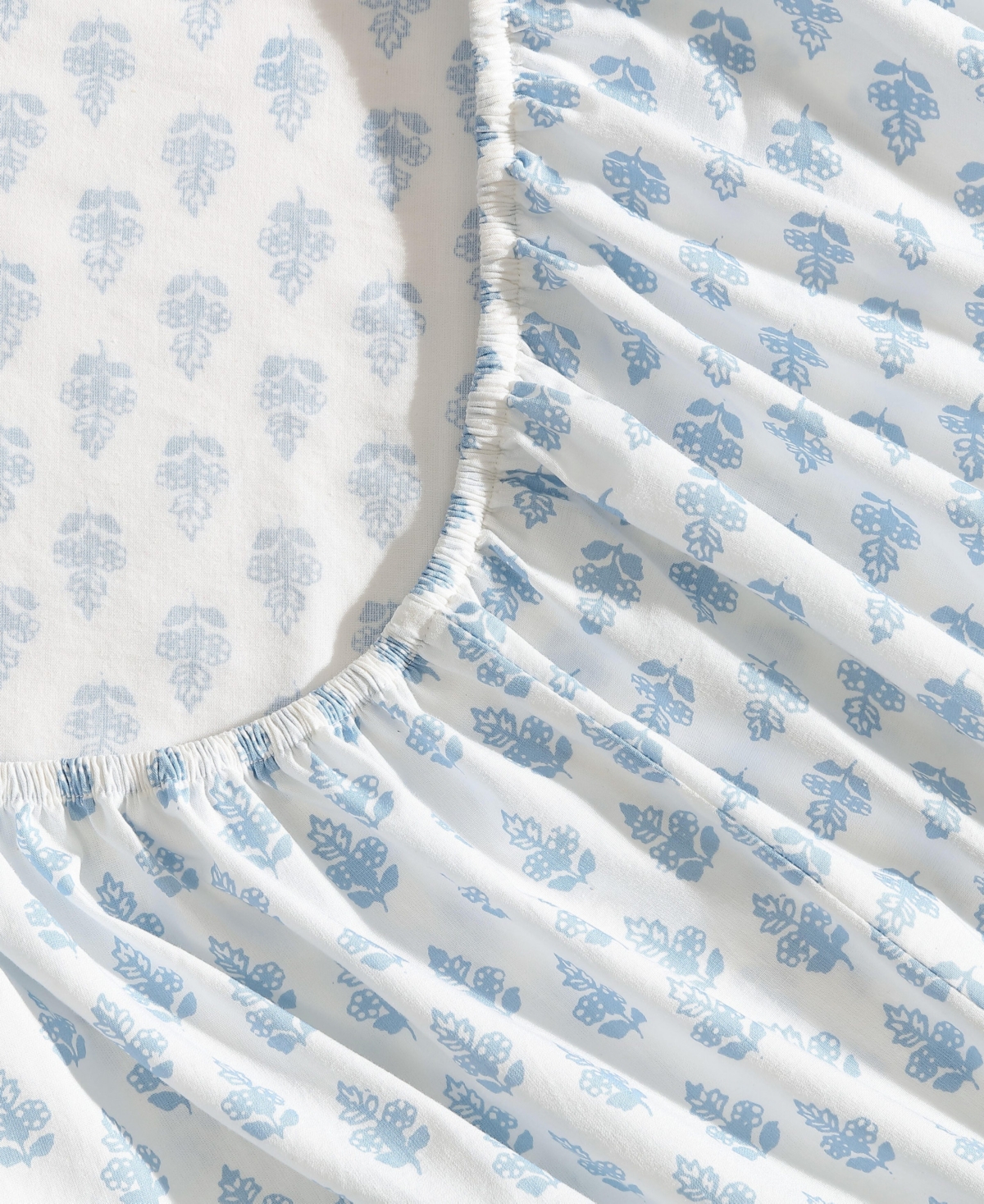 Laura Ashley 200-thread Count Cotton Percale 3 -pc. Sheet Set, Twin In Cottage Blue