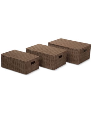 Honey Can Do 3-Pc Paper Rope Basket Set