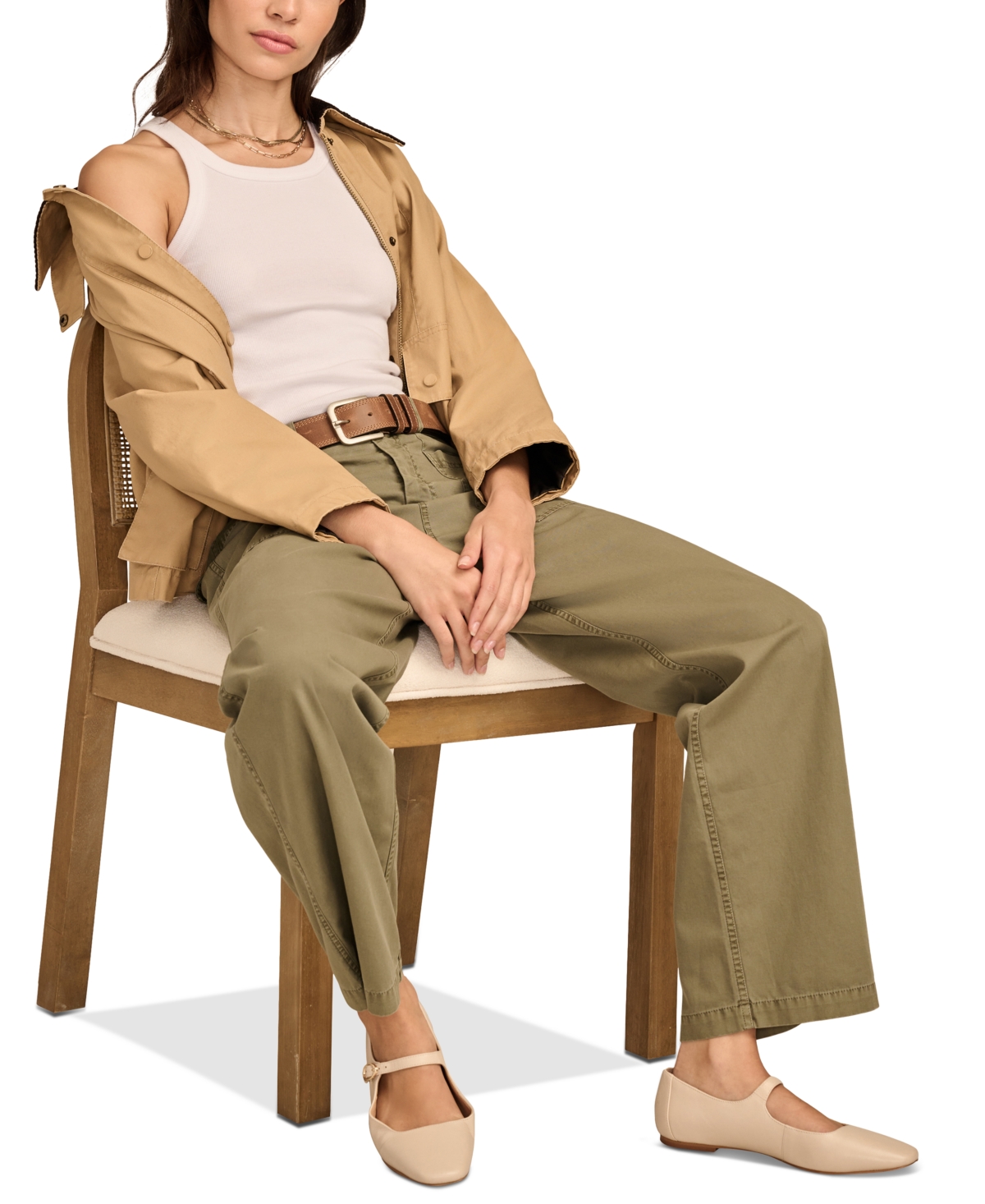 LUCKY BRAND WOMEN'S UTILITY WIDE-LEG PANTS 