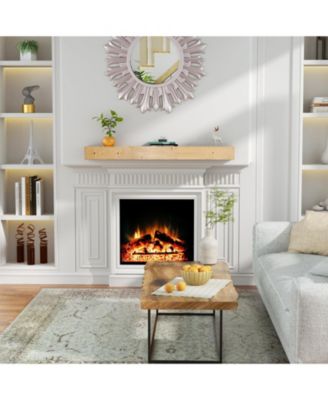 Solid Pine Wood Cap-Shelf Mantel in Natural Wood