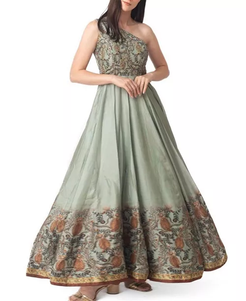 women's fit and flare dress with multi-color belt with rhinestone and mirrorwork