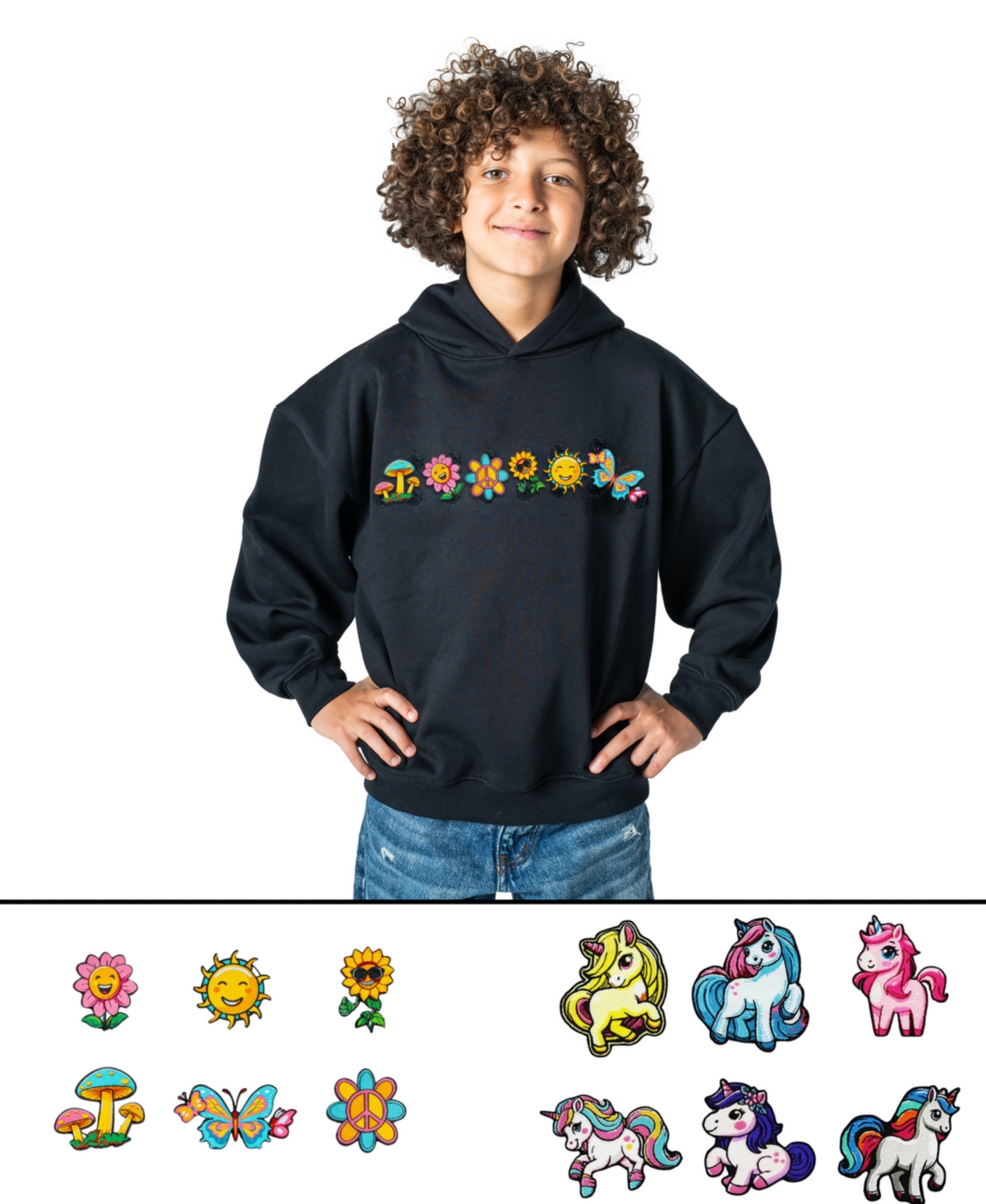 Rabble Clothing Toddler Unisex Customizable Hoodie Bundle With Monster Truck Munchies Dabblz In Jet Black