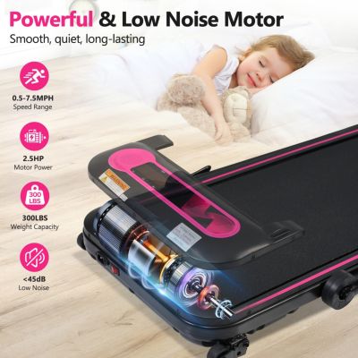 Streamdale Under Desk Folding Treadmill, 0.5-7.5MPH, 300lbs Capacity