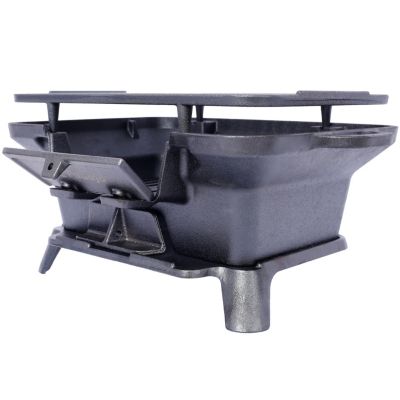 Streamdale Oval Cast Iron Grill Outdoor Charcoal Grill & Skillet