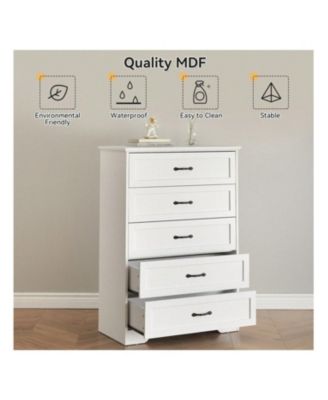 Modern 5 Drawers Dresser, Chest Of Drawers Closet Organizers And Storage Clothes, Modern Dressers For Closet Living Room, Kids Bedroom (5 Drawers Dresser)