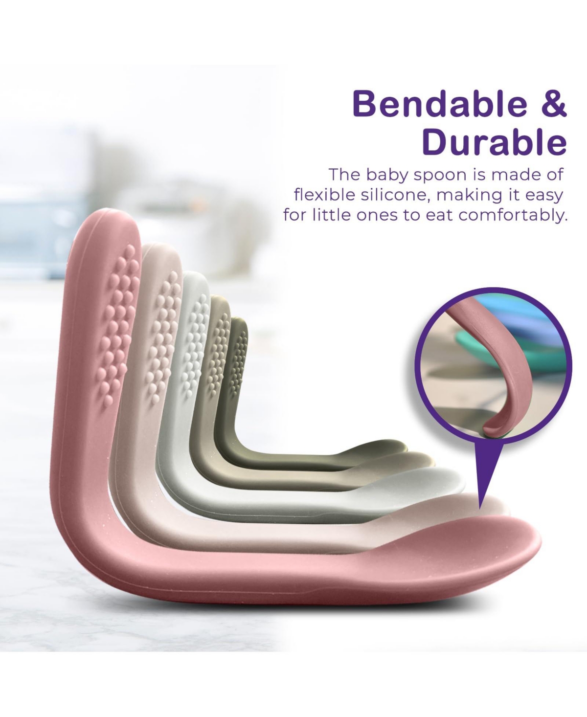 Sperric Baby Spoons - Infant Spoons First Stage - Silicone Baby Spoon For Self Feeding - First Stage Baby Feeding Spoon Set Gum Friendly - Bpa Free