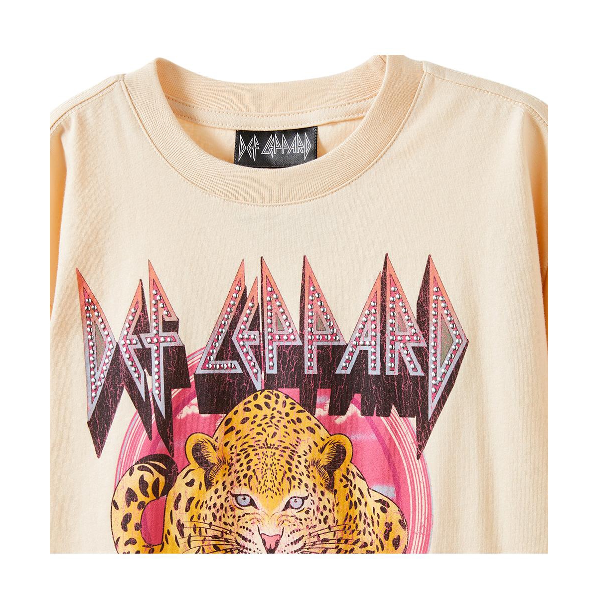 Cotton On Girls Little/Big License Drop Shoulder Short Sleeve Tee -buttercream