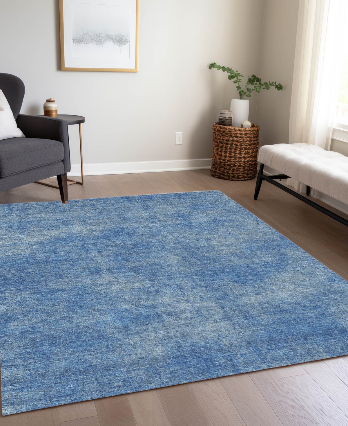 Addison Chantille Machine Washable Acn1018 5'x7'6''area Rug In Blue