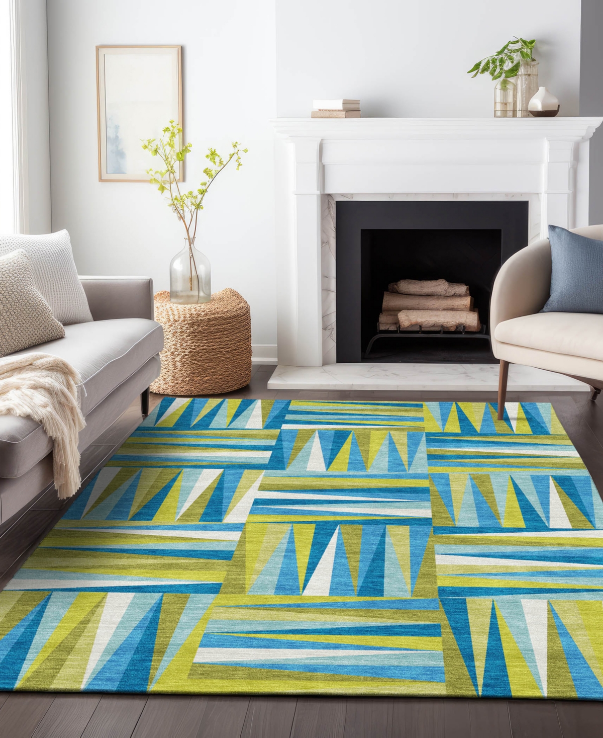 Addison Chantille Machine Washable Acn1012 8'x10' Area Rug In Teal