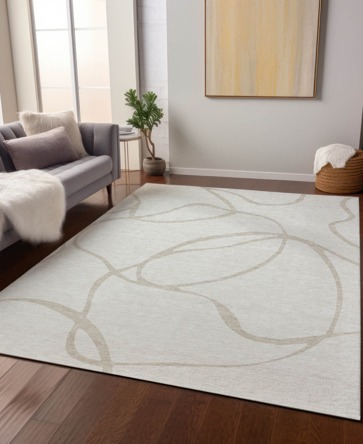 Addison Chantille Machine Washable Acn999 3'x5' Area Rug In Ivory