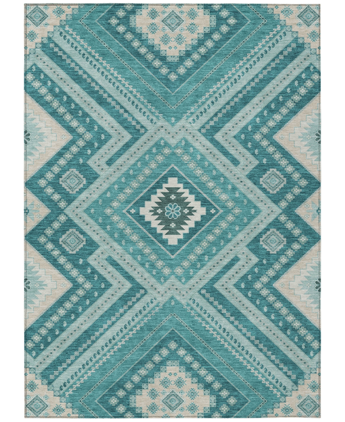 Addison Chantille Machine Washable Acn1010 2'6"x3'10" Area Rug In Teal