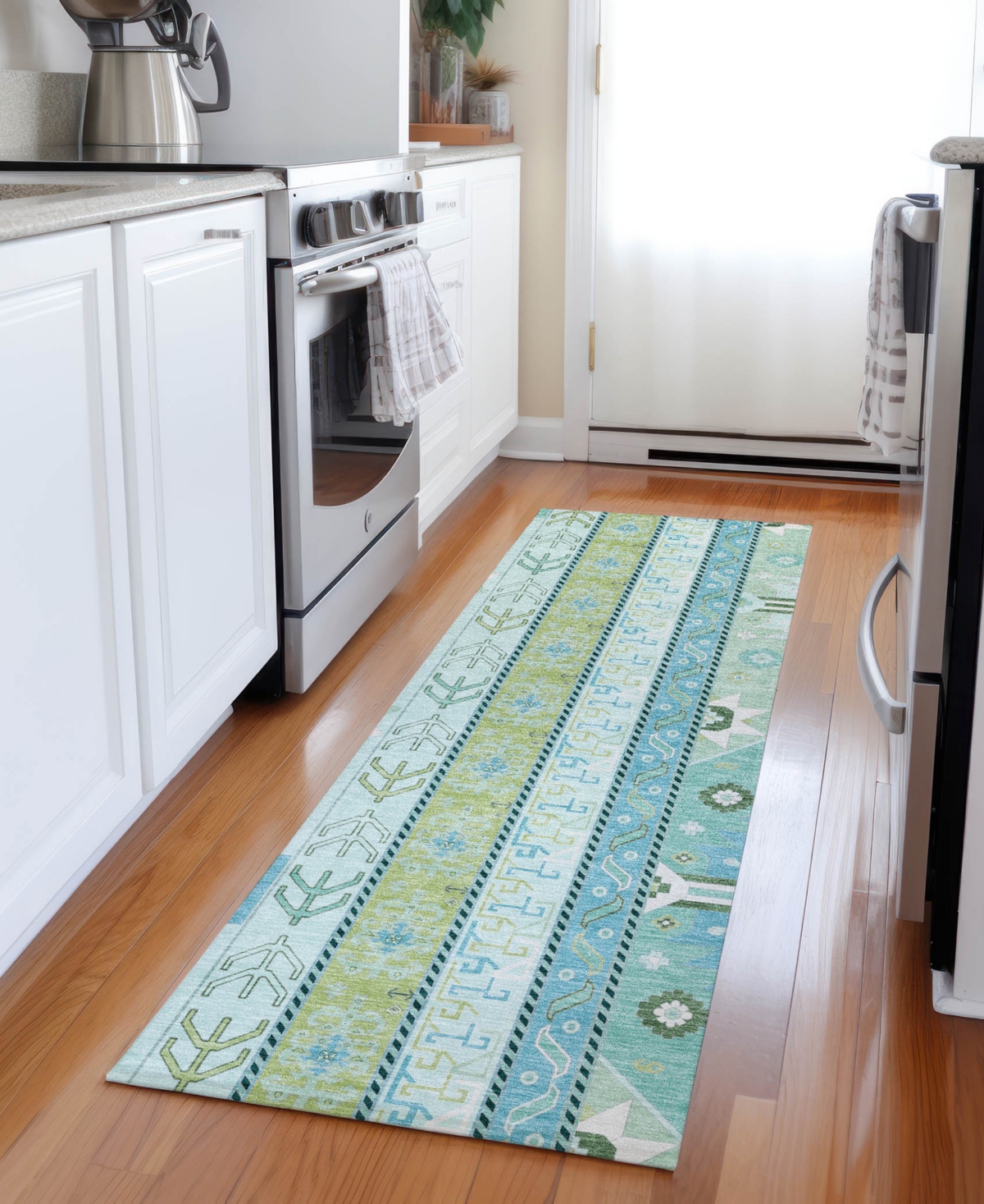 Addison Chantille Machine Washable Acn1015 2'3"x7'6" Runner Area Rug In Mint