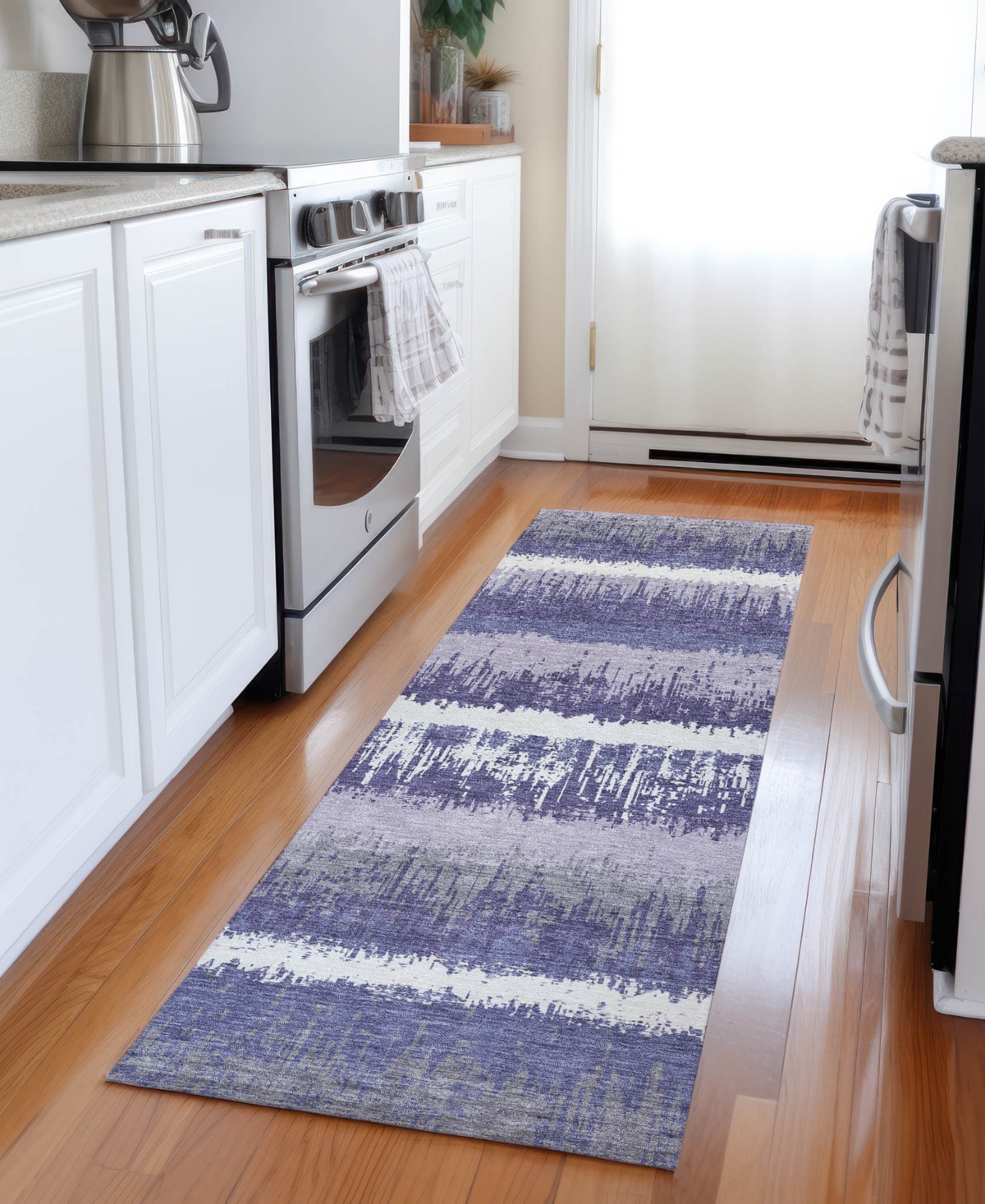 Addison Chantille Machine Washable Acn1013 2'3"x7'6" Runner Area Rug In Purple