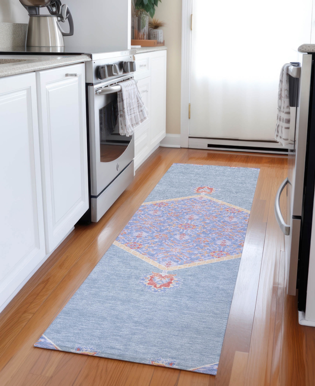 Shop Addison Chantille Machine Washable Acn1011 2'3"x7'6" Runner Area Rug In Denim
