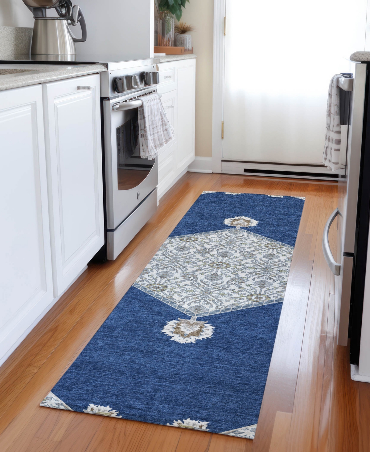 Addison Chantille Machine Washable Acn1011 2'3"x7'6" Runner Area Rug In Navy