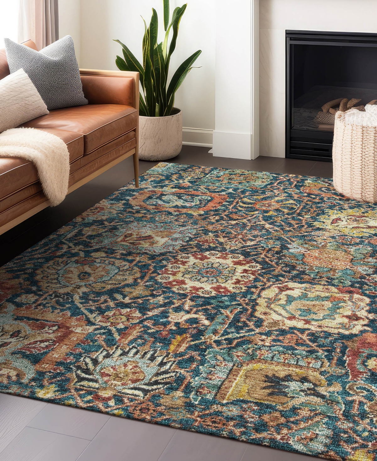 Addison Chantille Machine Washable Acn1101 8'x10' Area Rug In Navy