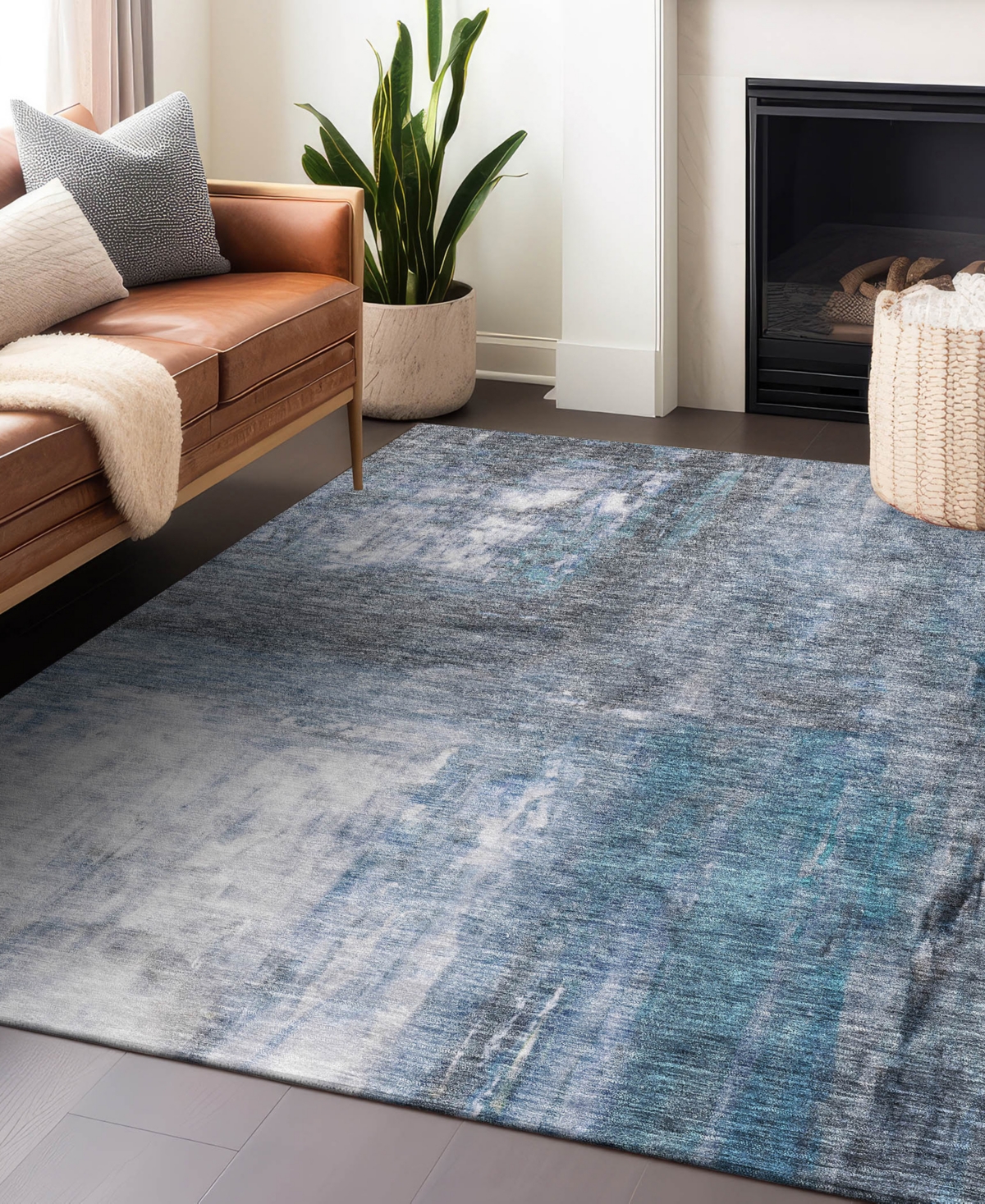 Addison Chantille Machine Washable Acn1095 8'x10' Area Rug In Blue
