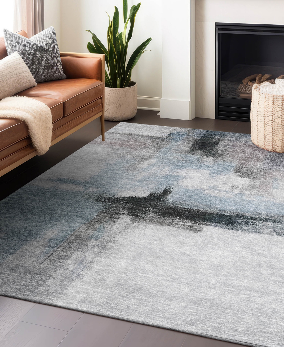 Addison Chantille Machine Washable Acn1097 8'x10' Area Rug In Blue