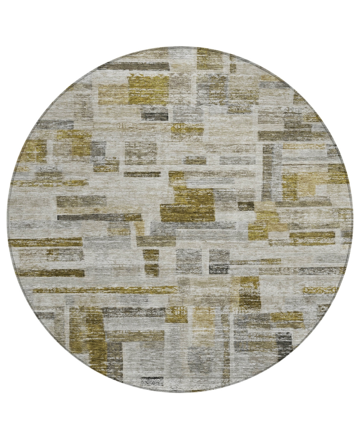 Shop Addison Chantille Machine Washable Acn1090 8'x8' Round Area Rug In Taupe