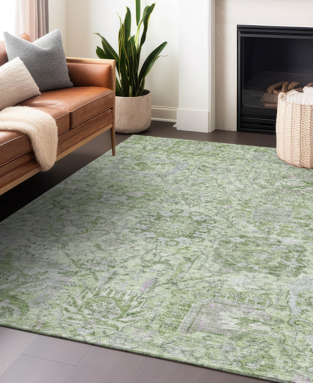 Addison Chantille Machine Washable Acn1102 3'x5' Area Rug In Mint