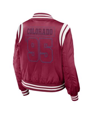 Women's Garnet Colorado Avalanche Baller Full-Zip Bomber Jacket