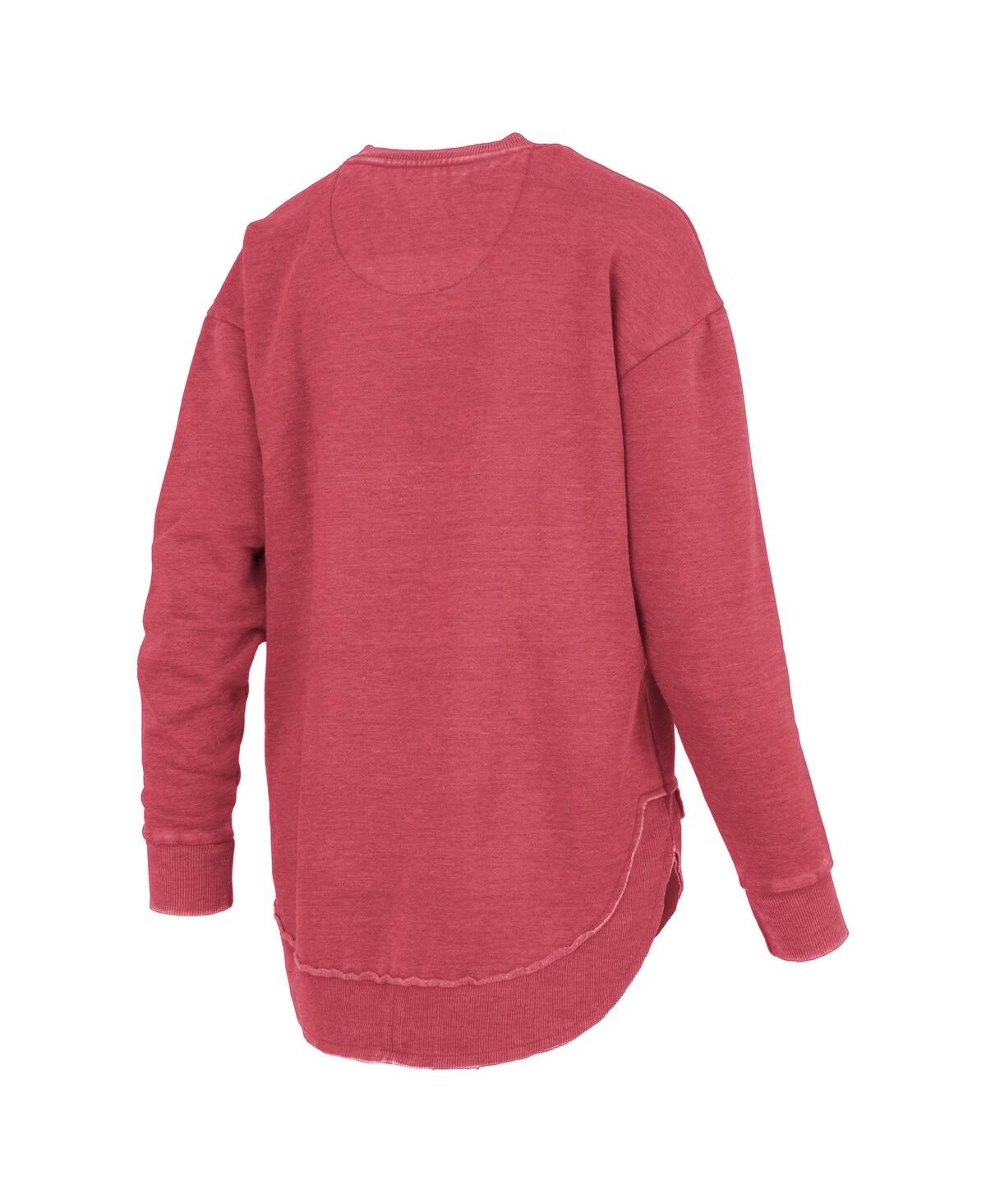 PRESSBOX WOMEN'S RED GEORGIA BULLDOGS WESTIN PONCHO V-NECK PULLOVER SWEATSHIRT 