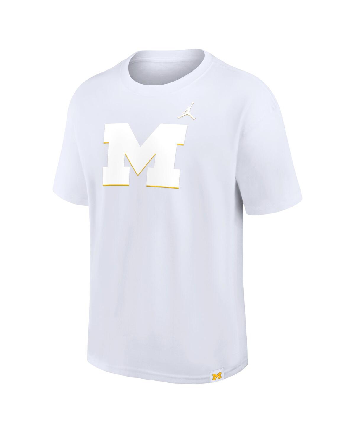 Jordan Michigan Wolverines Statement Max90 Nike Men's College T-shirt In White