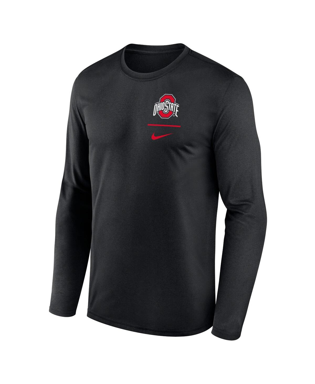 Nike Men'sOhio State Buckeyes Primary Stack Legend Long Sleeve T-Shirt - Black