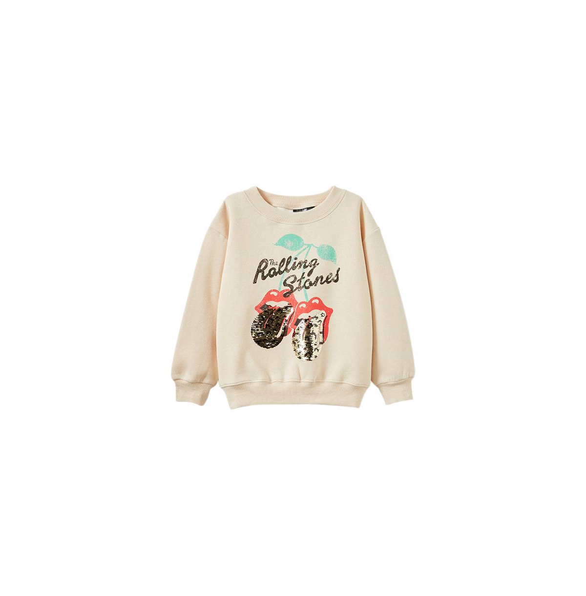 Cotton On Little Girls License Dusty Fleece Crew Neck -buttercream