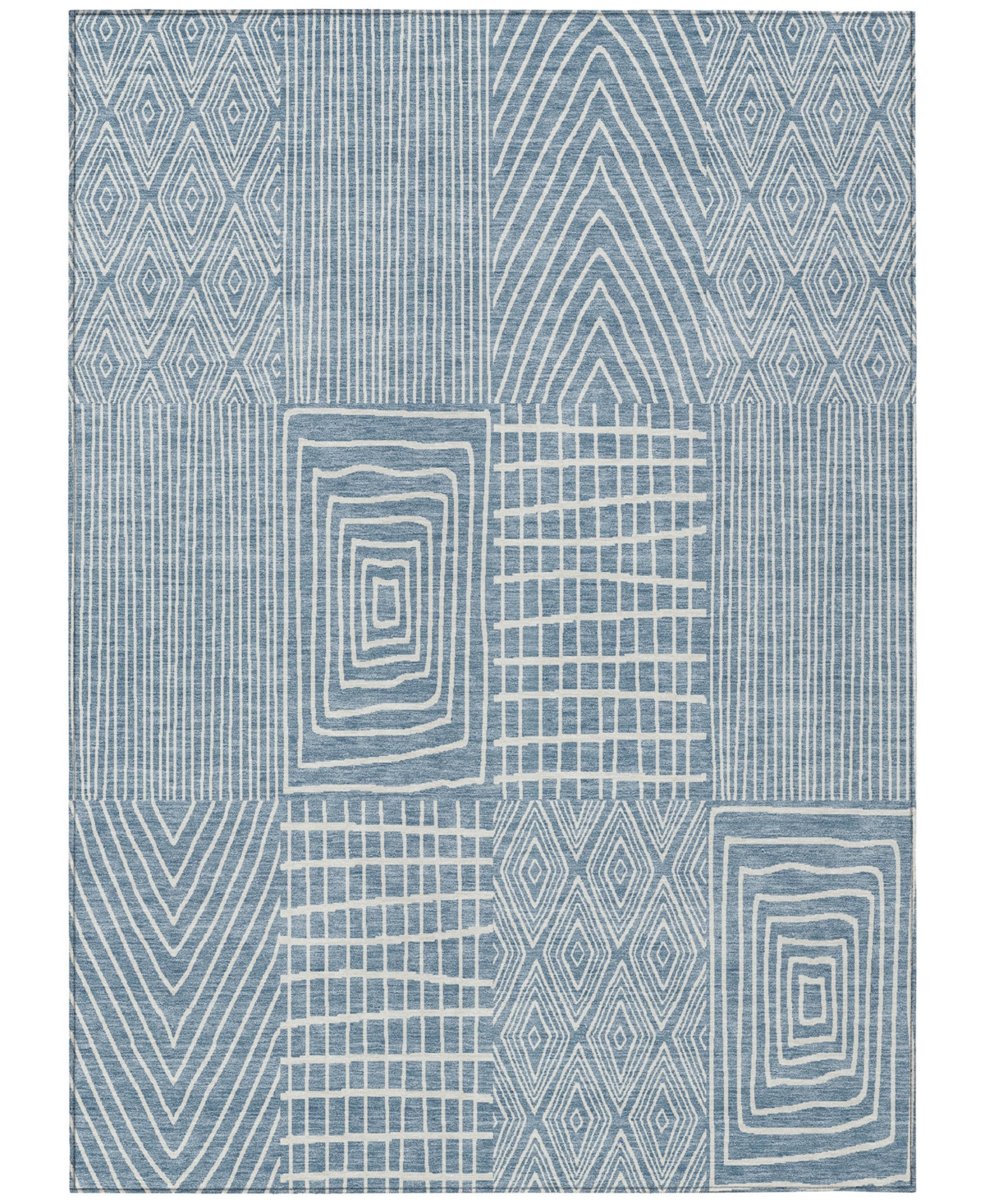 Addison Chantille Machine Washable Acn990 8'x10' Area Rug In Denim