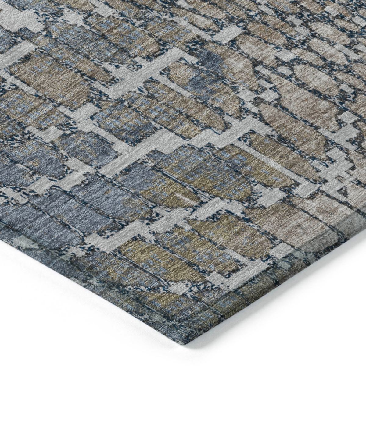 Addison Chantille Machine Washable Acn988 5'x7'6" Area Rug In Silver
