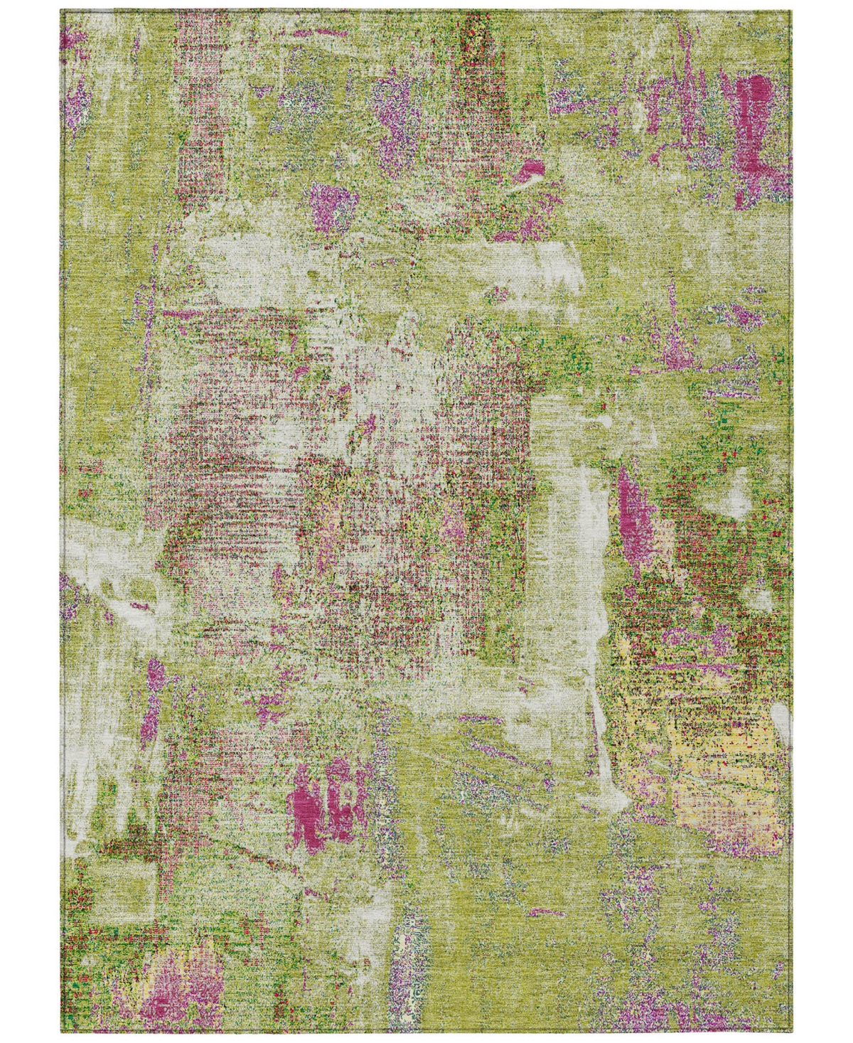 Shop Addison Chantille Machine Washable Acn989 3'x5' Area Rug In Lime