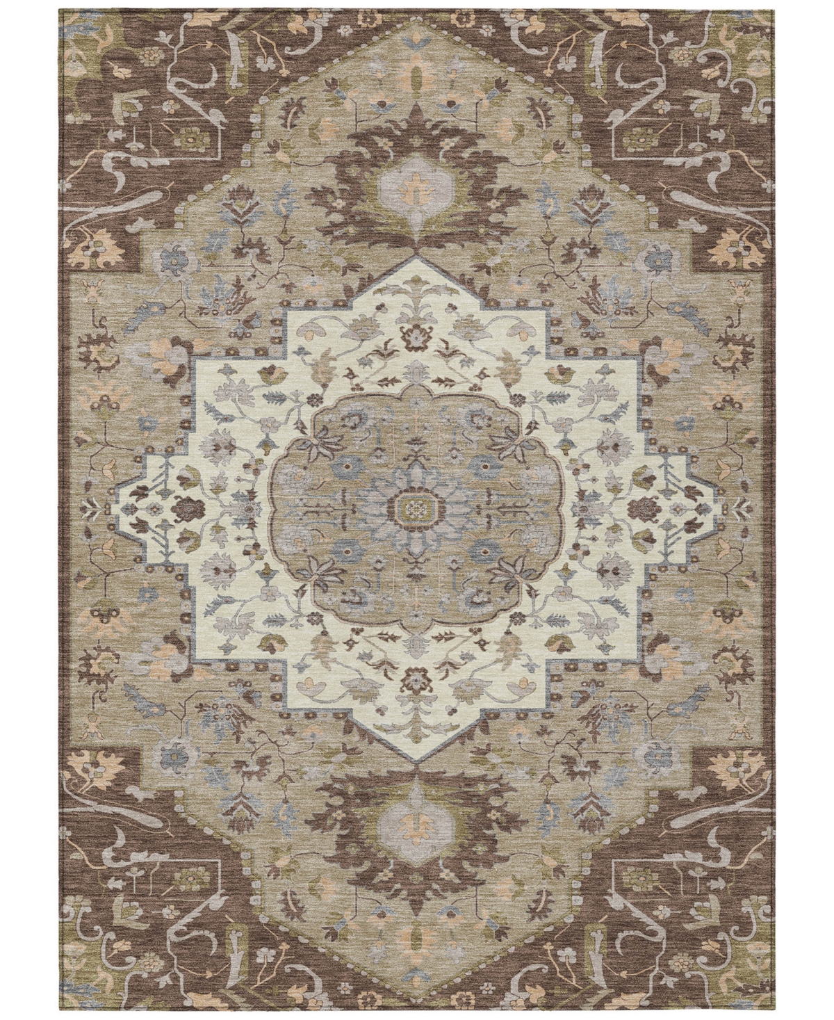 Addison Chantille Machine Washable Acn985 3'x5' Area Rug In Chocolate