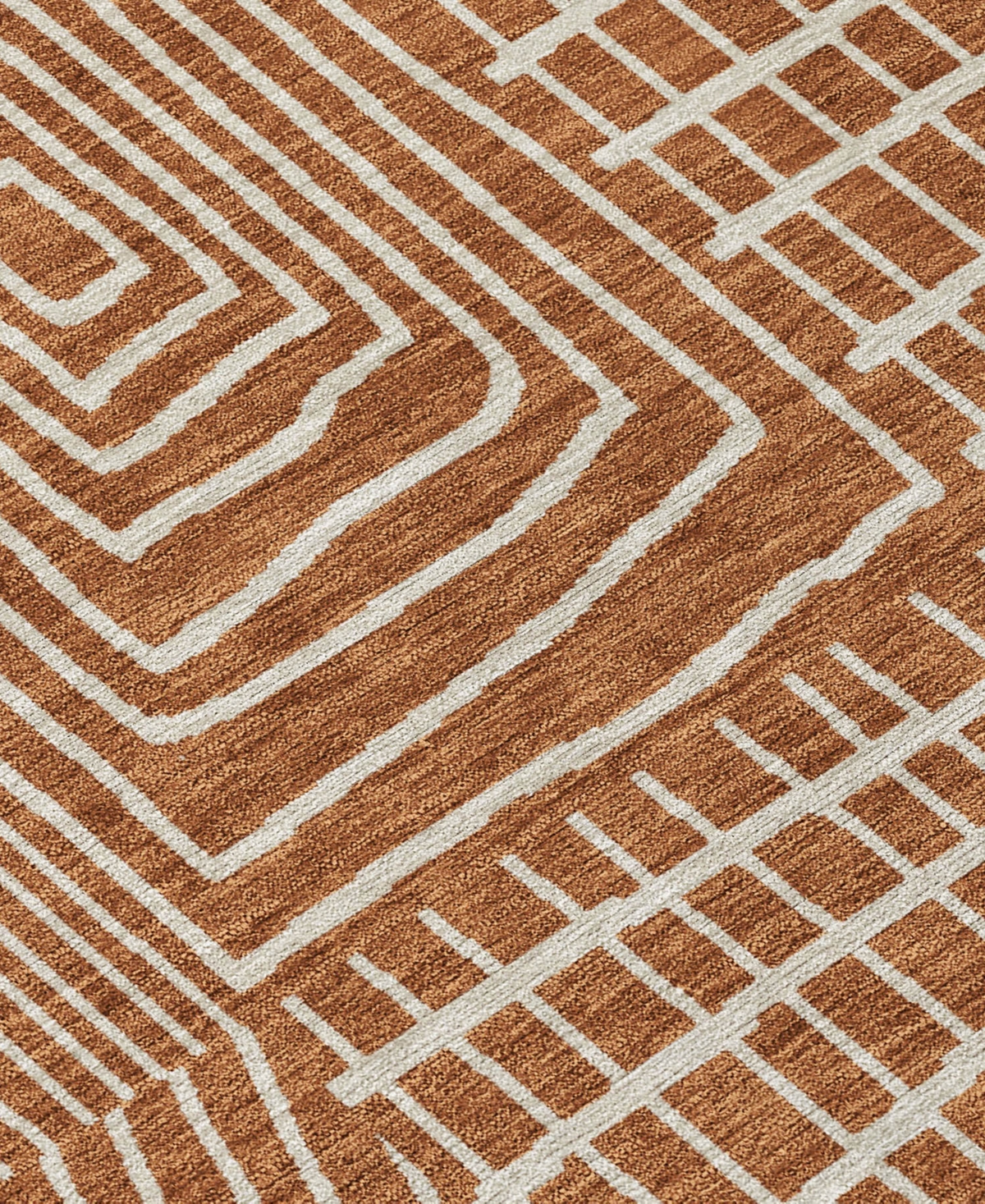 Addison Chantille Machine Washable Acn990 2'3"x7'6" Runner Area Rug In Paprika