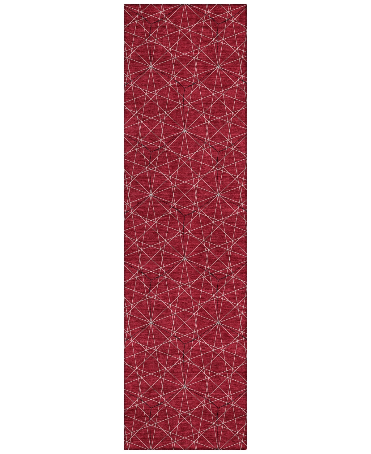 Addison Chantille Machine Washable Acn987 2'3"x7'6" Runner Area Rug In Red