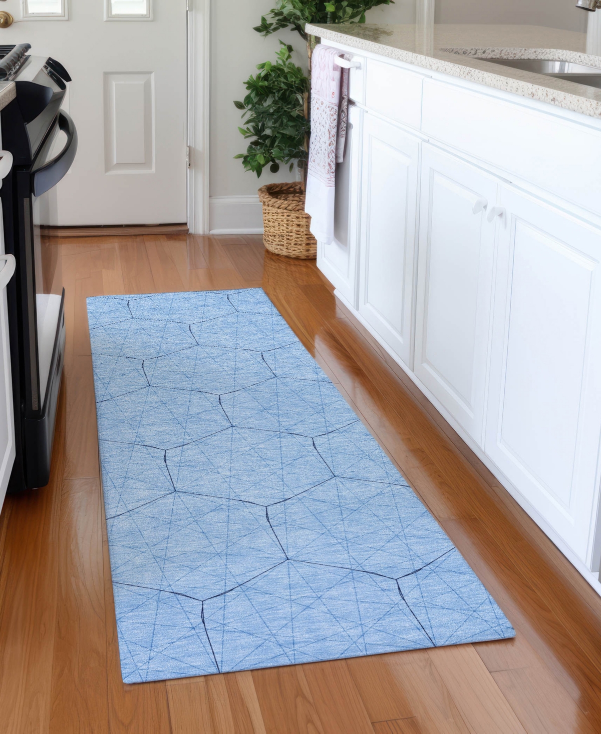Addison Chantille Machine Washable Acn987 2'3"x7'6" Runner Area Rug In Mist