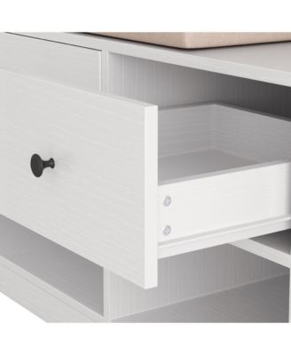 Streamdale Hallway Hall Tree with Bench, Shelves & Pegboard