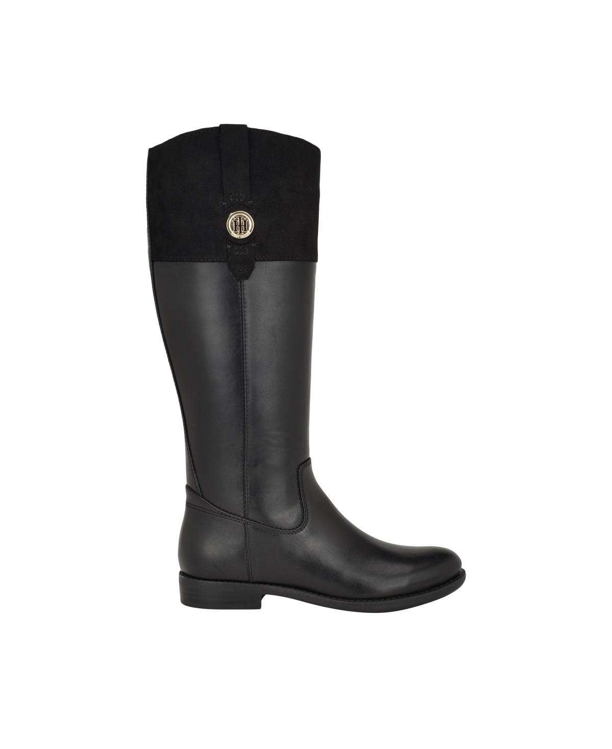 Tommy Hilfiger Women's Shano Riding Style Round Toe Boots In Black