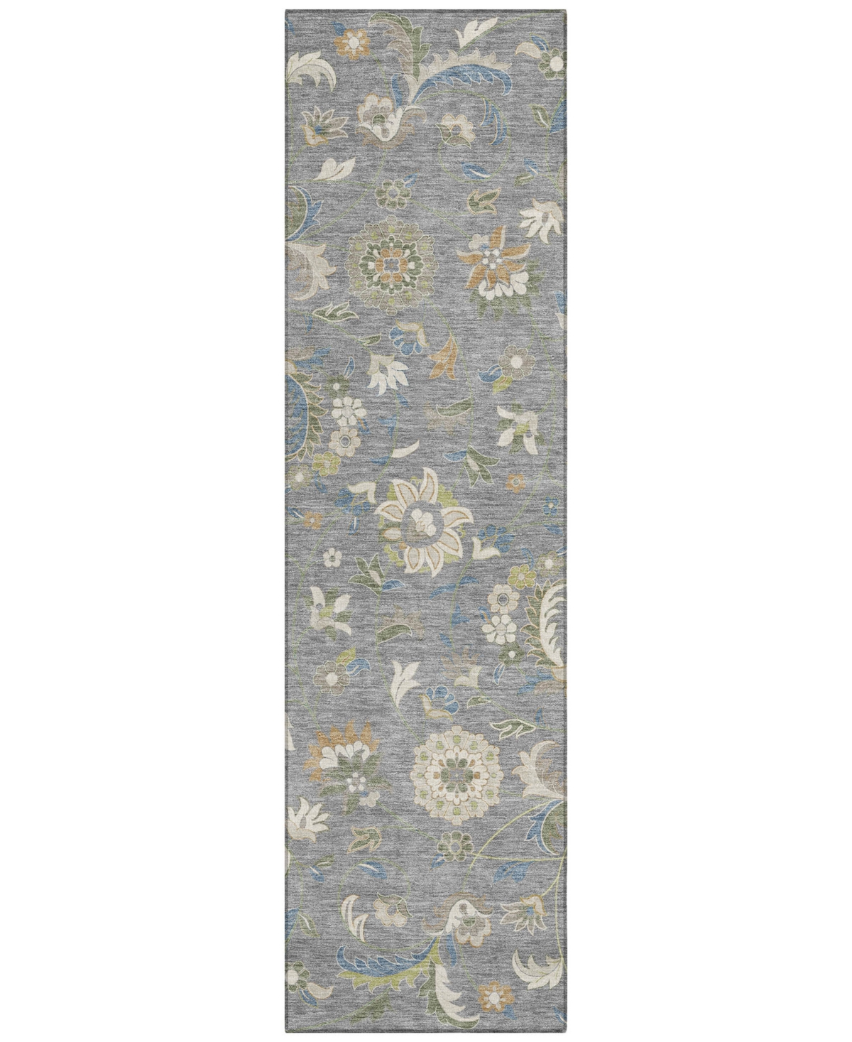 Addison Chantille Machine Washable Acn1006 2'3"x7'6" Runner Area Rug In Gray