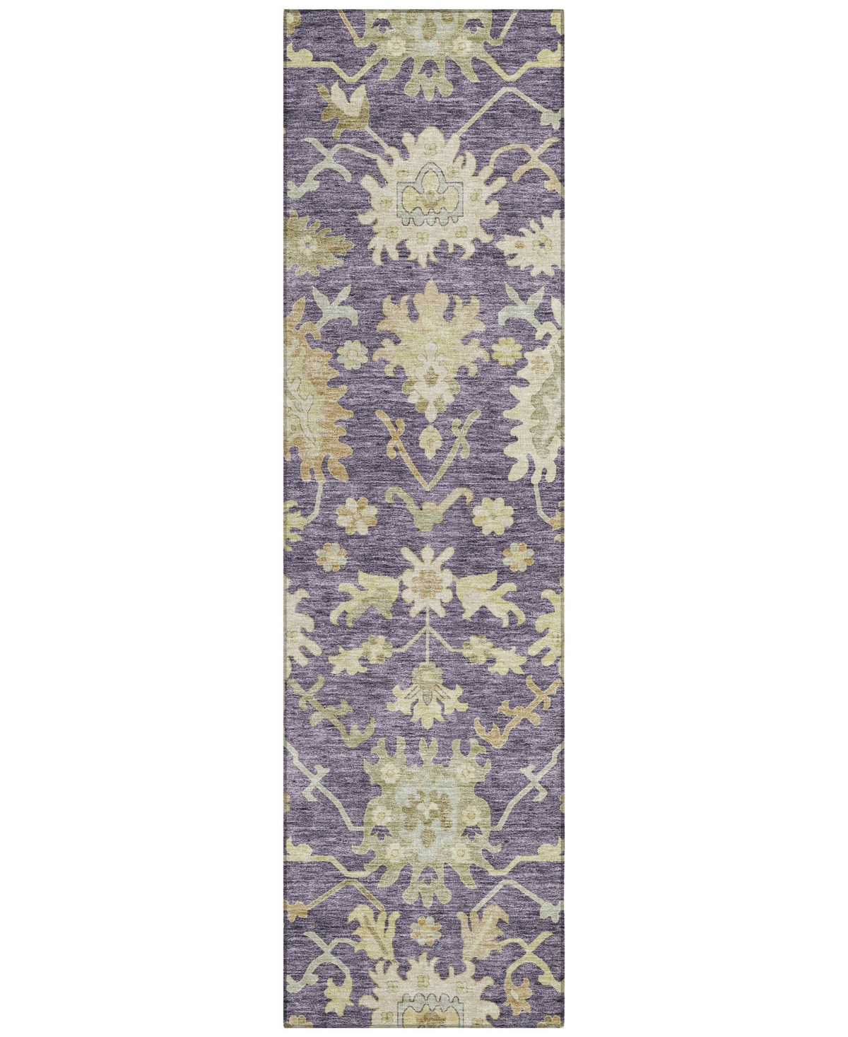 Addison Chantille Machine Washable Acn1150 2'3"x7'6" Runner Area Rug In Eggplant