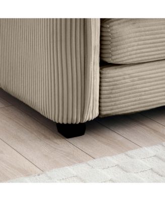 Luxurious and Sophisticated Sofa Set with Soft Cushions and Pillows, Sofa Set for Living Rooms and Clubs as well as Home Theaters, Consisting of Two Single Sofas and a 2-Seaters Sofas in Tan Corduroy